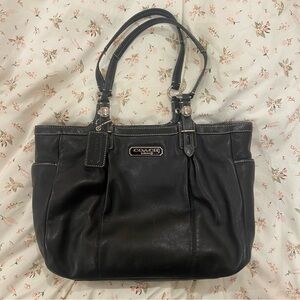 Black Coach Shoulder Bag w/ Silver Hardware